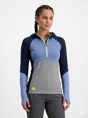 Mons Royale Bella Tech Hood Womens Sweater Size Small Outdoor Gorpcore Hiking